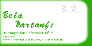 bela martonfi business card